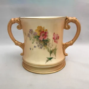 Antico portabottiglia a due manici in porcellana inglese “Royal Worcester”