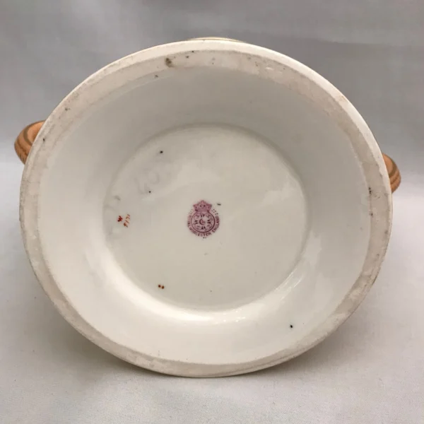 Antico portabottiglia a due manici in porcellana inglese “Royal Worcester”