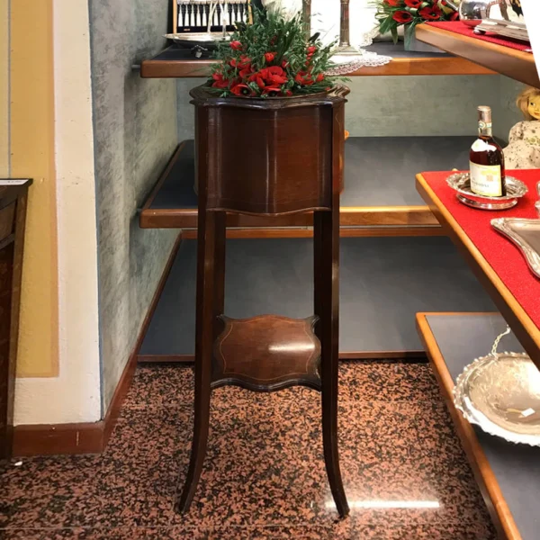 Antico portavasi inglese in mogano