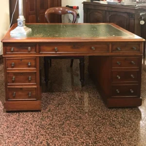 Antica Scrivania In Mogano Vittoriano