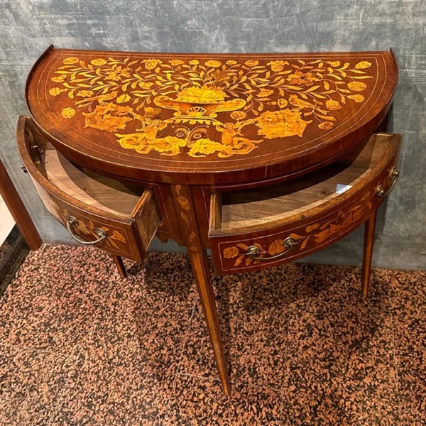 Antica mezzaluna olandese in mogano