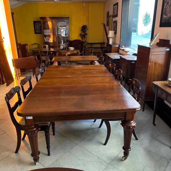 Antico tavolo allungabile in mogano - immagine 11
