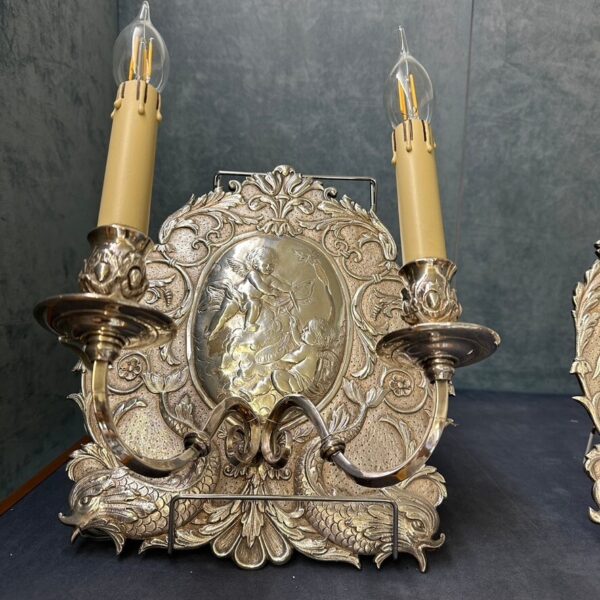 Antica Coppia di Appliques in Sheffield - immagine 7
