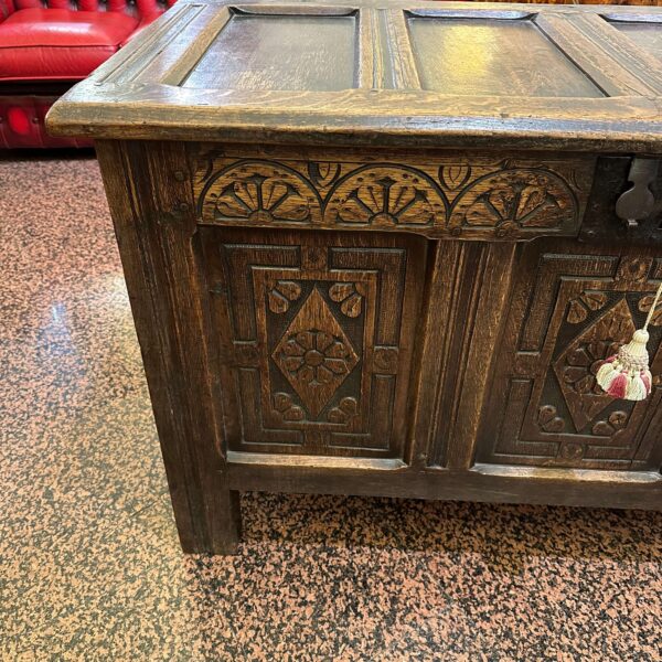 Antica Cassapanca Inglese in Rovere - immagine 5
