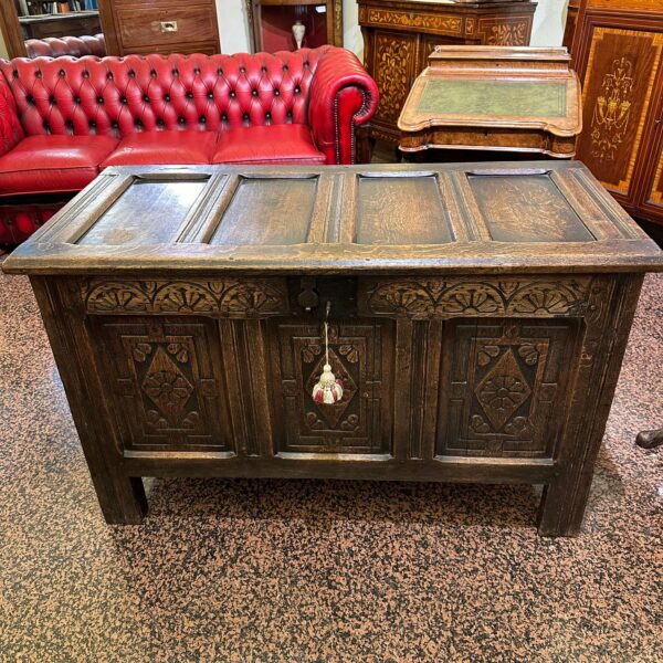 Antica Cassapanca Inglese in Rovere