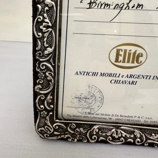 Antica cornice Inglese in Argento - immagine 5
