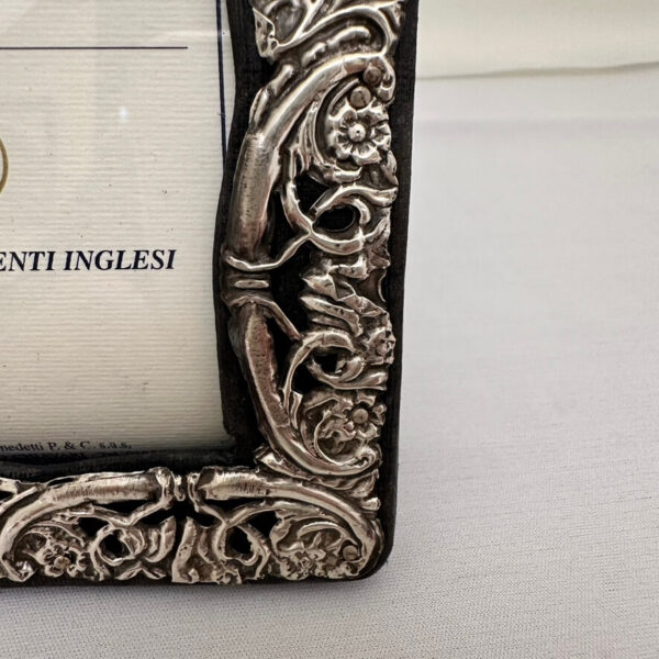 Antica cornice Inglese in Argento - immagine 5
