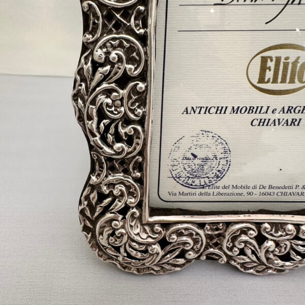 Antica cornice Inglese in Argento - immagine 5