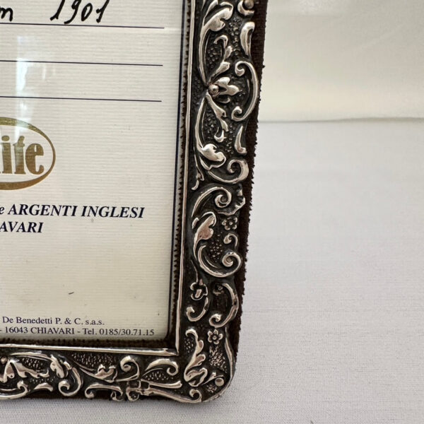 Antica cornice Inglese in Argento - immagine 3