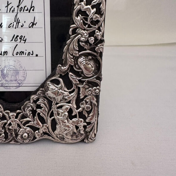 Antica cornice Inglese in Argento - immagine 3