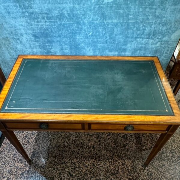 Antico Tavolo Scrittoio Inglese in Satinwood - immagine 8