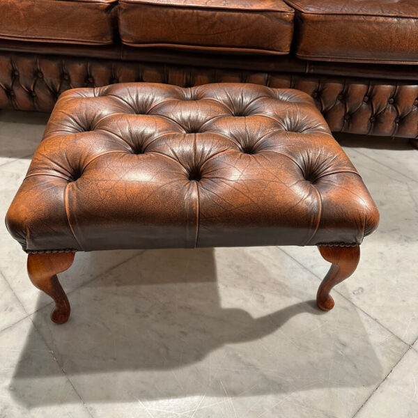 Salotto vintage completo di poltrone e divano Chesterfield Marroni - immagine 9