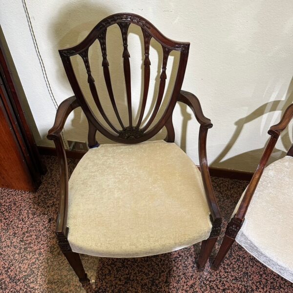 Coppia di Poltroncine Vittoriane Inglesi in Mogano - immagine 6
