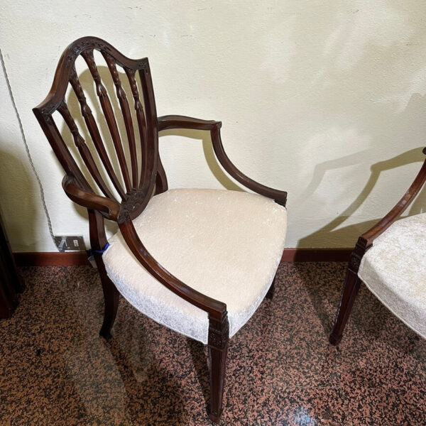 Coppia di Poltroncine Vittoriane Inglesi in Mogano - immagine 5