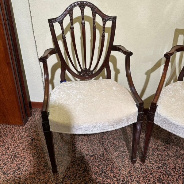 Coppia di Poltroncine Vittoriane Inglesi in Mogano - immagine 3
