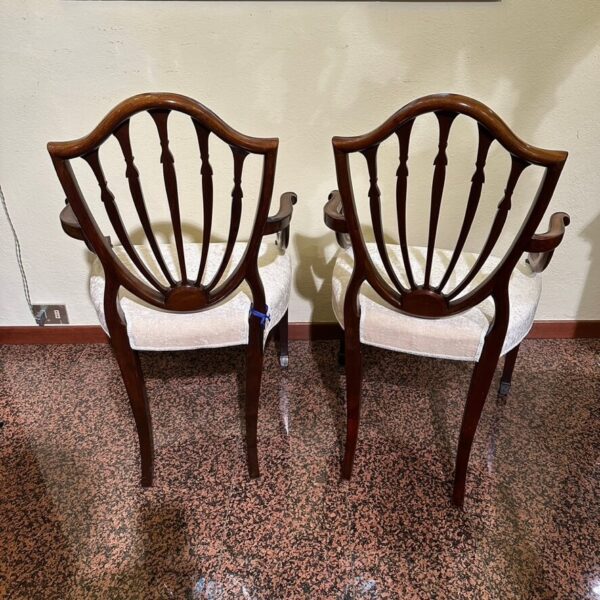 Coppia di Poltroncine Vittoriane Inglesi in Mogano - immagine 2